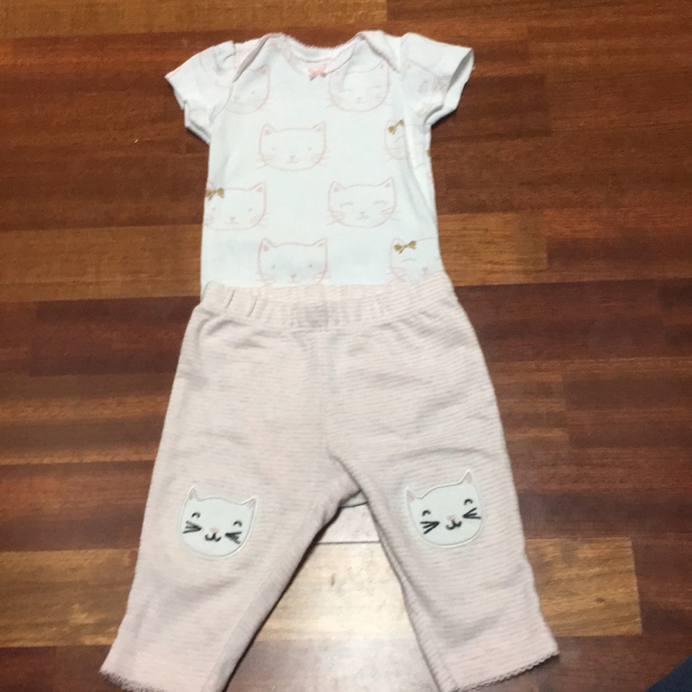 2/$10 carters kitty outfit